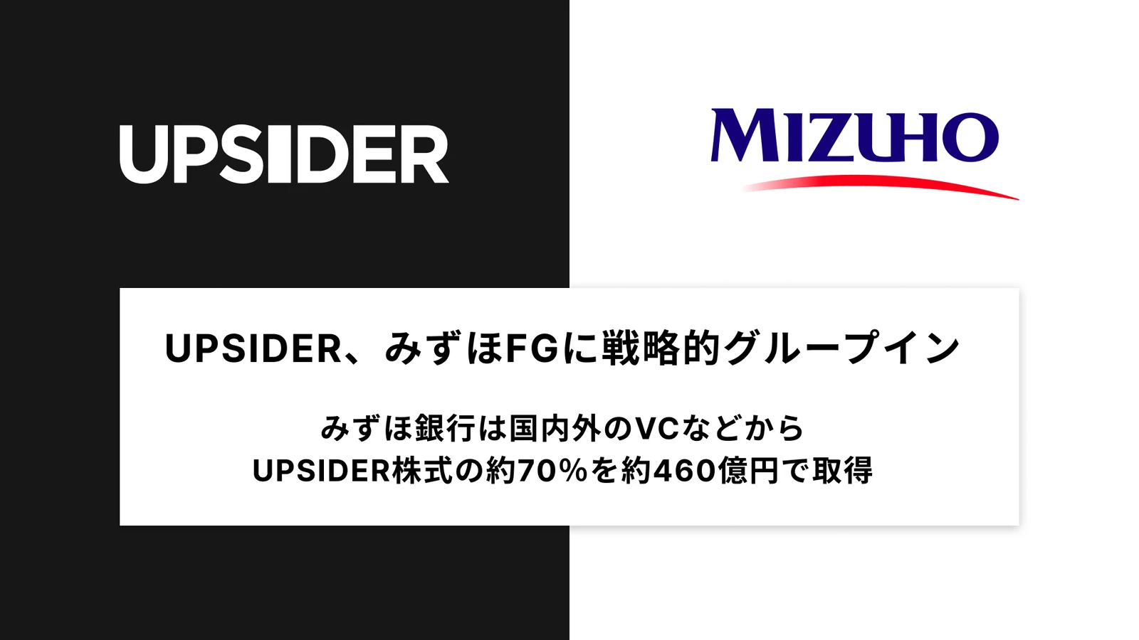 株式会社みずほフィナンシャルグループへグループイン